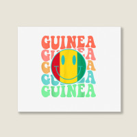 Retro Guinea Guinean Flag Mens Womens Kids T Shirt Landscape Canvas Print | Artistshot