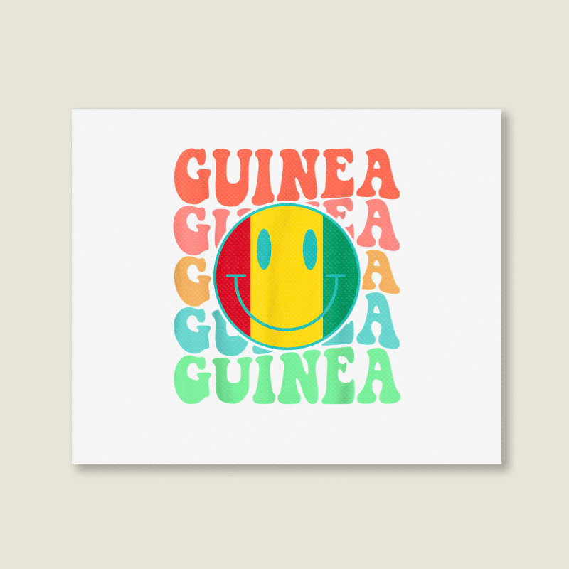 Retro Guinea Guinean Flag Mens Womens Kids T Shirt Landscape Canvas Print | Artistshot