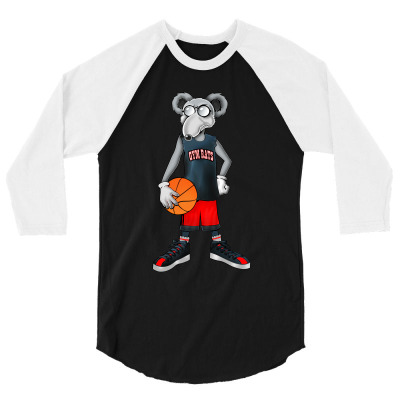 Gym Rat Basketball Male 3/4 Sleeve Shirt Designed By Slalomalt