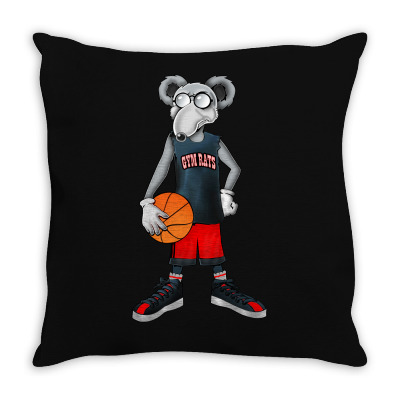 Gym Rat Basketball Male Throw Pillow Designed By Slalomalt
