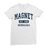 Magnet Nebraska Ne Vintage Athletic Sports Design T Shirt Ladies Fitted T-shirt | Artistshot