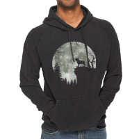 French Bulldog Silhouette In Front Of Moon Halloween Costume Vintage Hoodie | Artistshot