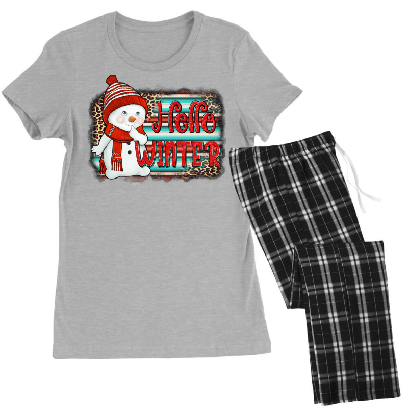 Hello Winter Baby Snowman Women's Pajamas Set | Artistshot