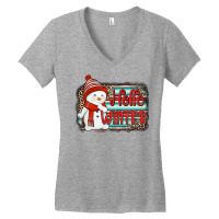 Hello Winter Baby Snowman Women's V-neck T-shirt | Artistshot