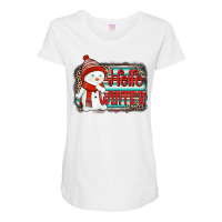 Hello Winter Baby Snowman Maternity Scoop Neck T-shirt | Artistshot