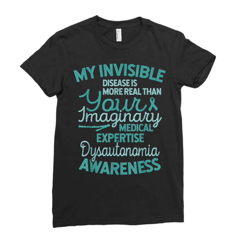 Invisible Disease Awareness Pots, Dysautonomia Awareness T Shirt Ladies Fitted T-Shirt by RosalbaIncorvaia | Artistshot