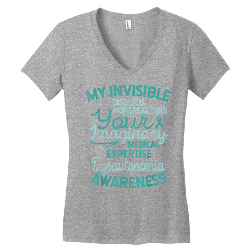 Invisible Disease Awareness Pots, Dysautonomia Awareness T Shirt Women's V-Neck T-Shirt by RosalbaIncorvaia | Artistshot