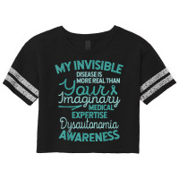 Invisible Disease Awareness Pots, Dysautonomia Awareness T Shirt Scorecard Crop Tee | Artistshot