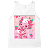 Kawaii Axolotl Strawberry Milk Shake Carton Japanese Anime Premium T S Tank Top | Artistshot