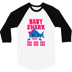 baby shark doo doo doo girl for light 3/4 Sleeve Shirt | Artistshot