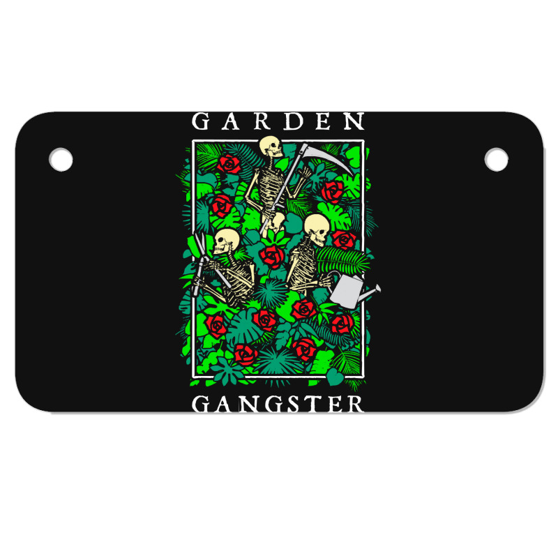 Garden Gangster Skeleton Gardener T  Shirt Garden Gangster Funny Garde Motorcycle License Plate | Artistshot