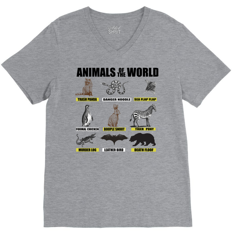 Custom Animals Of The World V-neck Tee 