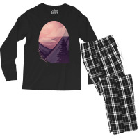 Scenery T  Shirt Pink Purple Scenery T  Shirt Men's Long Sleeve Pajama Set | Artistshot