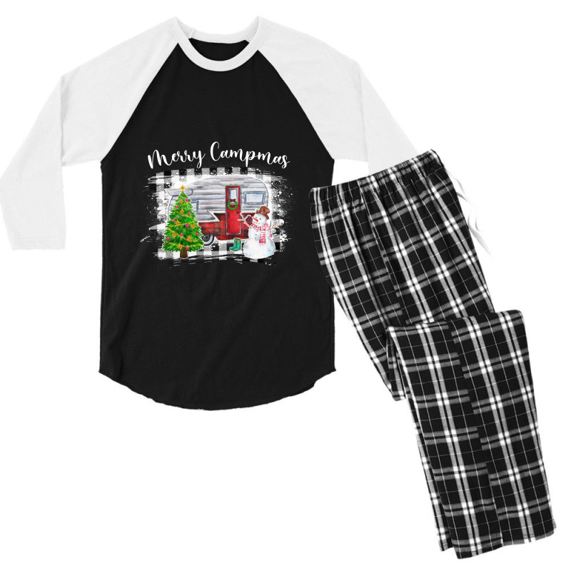 Merry Campmas Men's 3/4 Sleeve Pajama Set | Artistshot