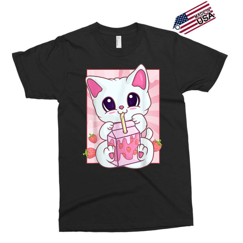 Strawberry Milkshake Cat For Women Girls, Kawaii Anime Neko Exclusive T-shirt by Hoang95 | Artistshot