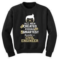 Men Become A Civil Engineer Youth Sweatshirt | Artistshot