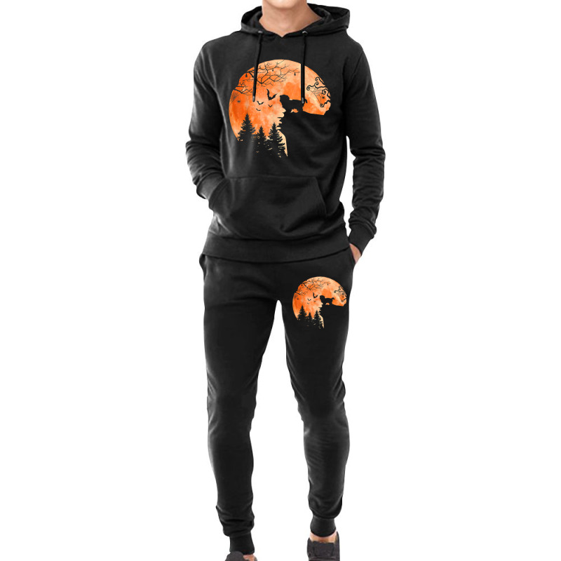 Shih Tzu And Moon Silhouette Dog Lover Halloween Hoodie & Jogger Set | Artistshot