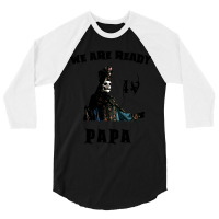 Playing  Dadzilla Father Men Women 3/4 Sleeve Shirt | Artistshot