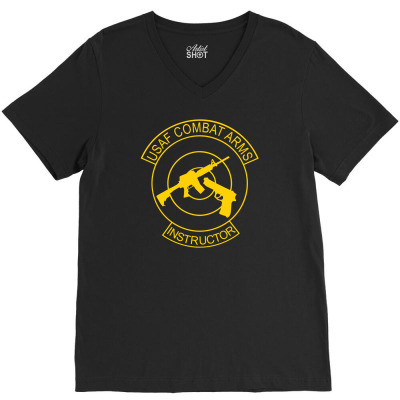 Usaf Combat Arms Instructor V-neck Tee Designed By Aheupote