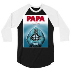 Custom Ghost Jaws 3/4 Sleeve Shirt By 