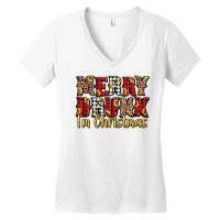 Merry Drunk I'm Christmas Women's V-neck T-shirt | Artistshot