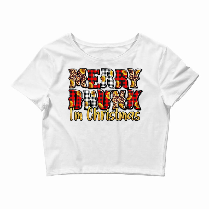 Merry Drunk I'm Christmas Crop Top | Artistshot