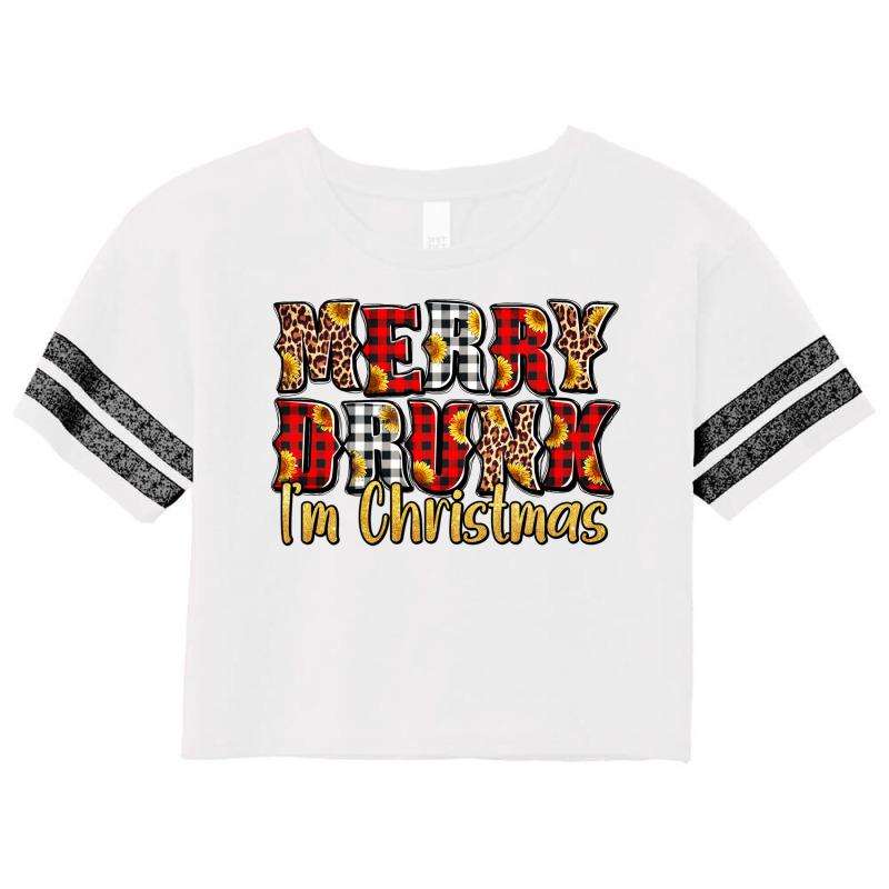 Merry Drunk I'm Christmas Scorecard Crop Tee | Artistshot