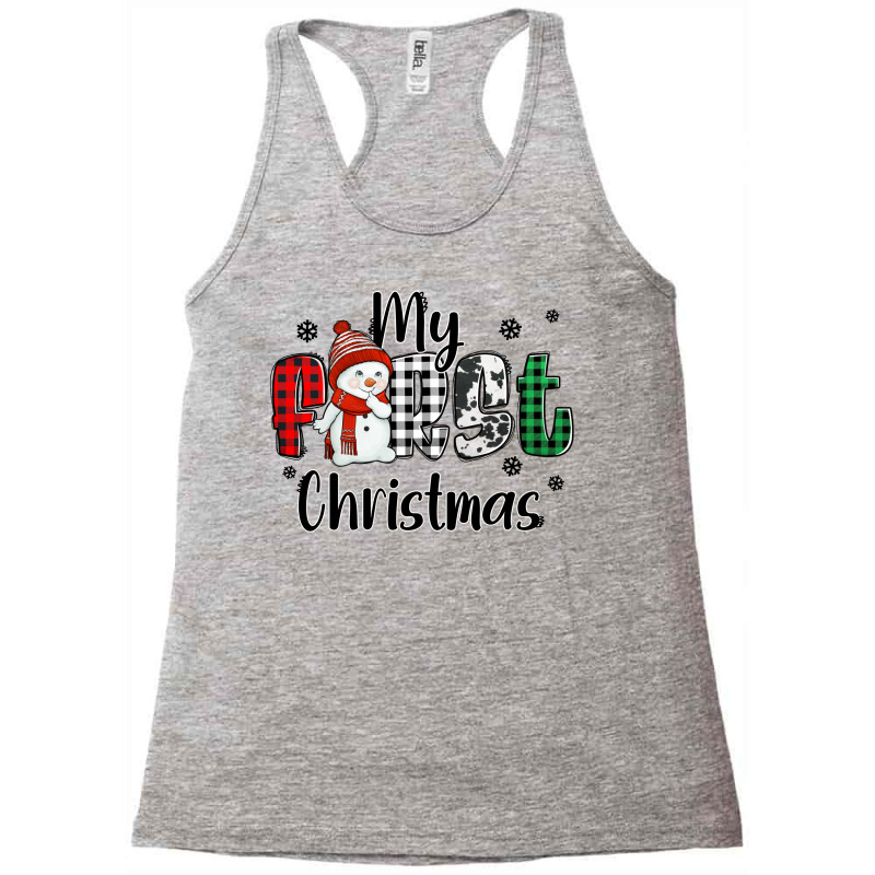 My First Christmas Baby Snowman Racerback Tank | Artistshot