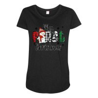 My First Christmas Baby Snowman Maternity Scoop Neck T-shirt | Artistshot