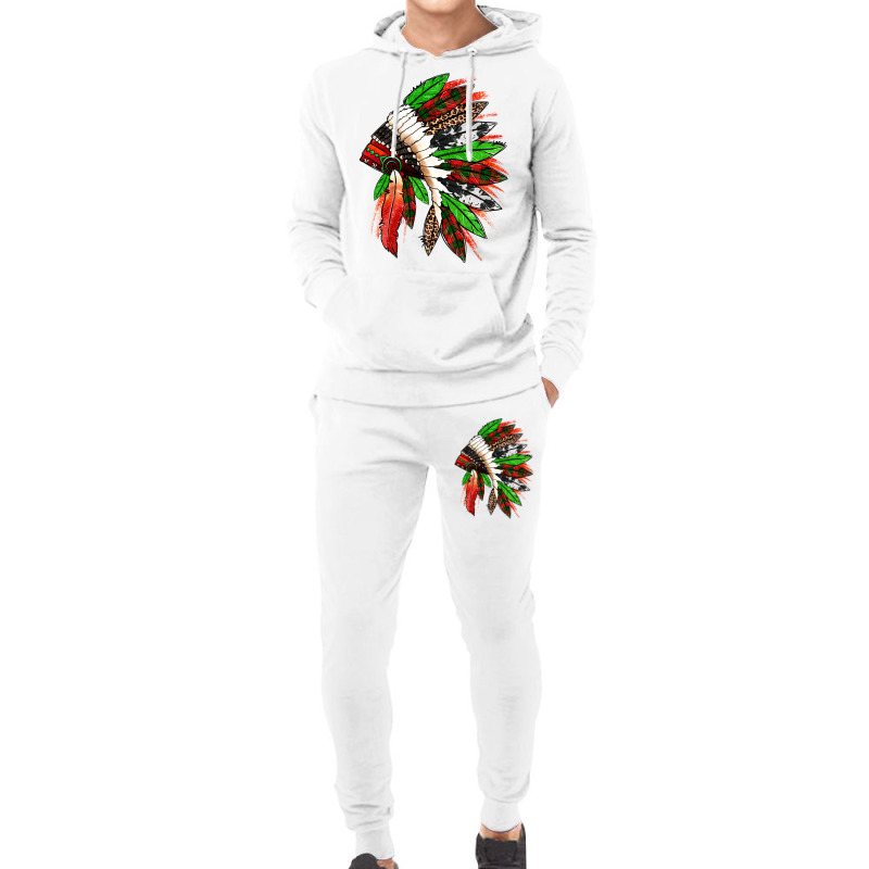 Western Christmas Native American Headdress Hoodie & Jogger Set | Artistshot