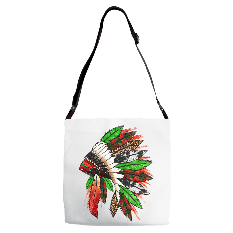 Western Christmas Native American Headdress Adjustable Strap Totes | Artistshot