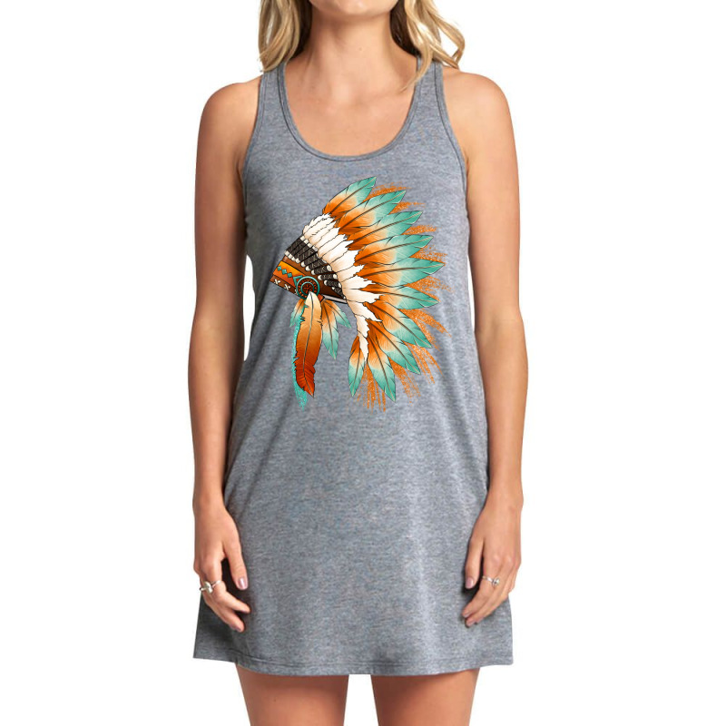 Western Headdress Native American Headdress Tank Dress | Artistshot