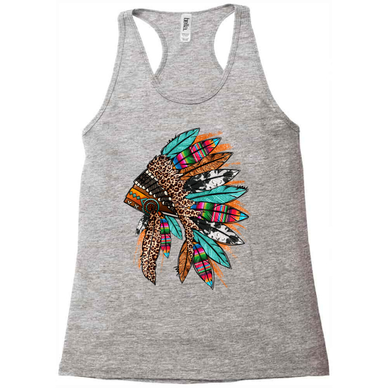 Western Patterned Headdress Native American Racerback Tank | Artistshot