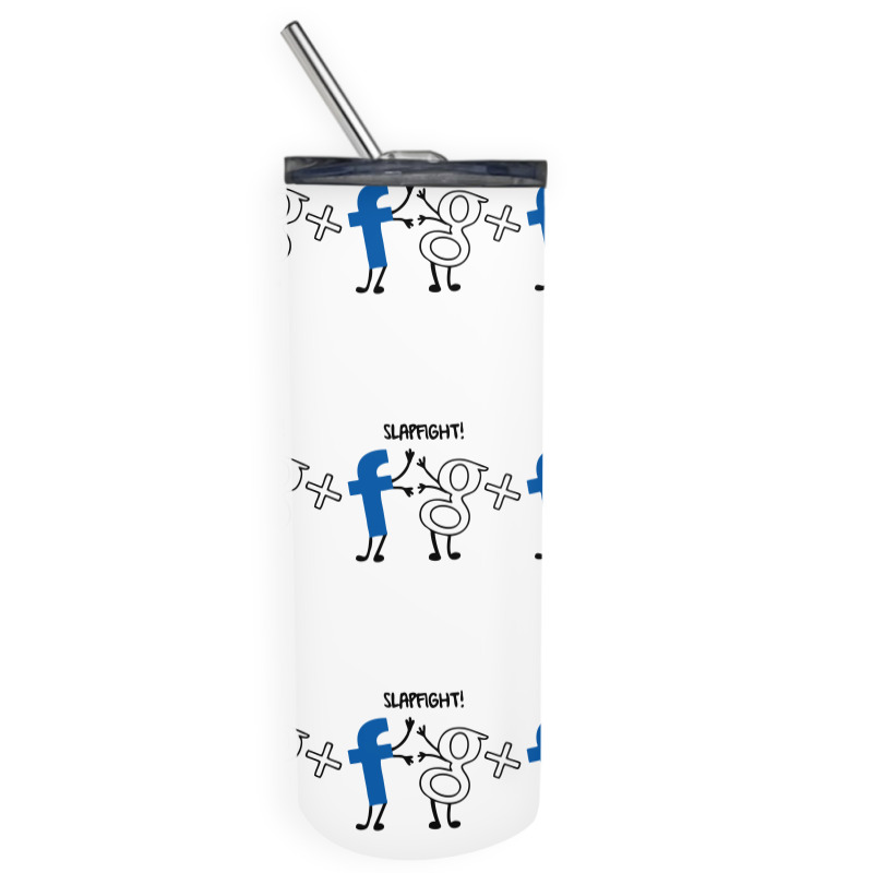 Social Slap Fight Skinny Tumbler | Artistshot