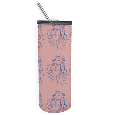 Born To Be A Wolf Skinny Tumbler Designed By Icang Waluyo