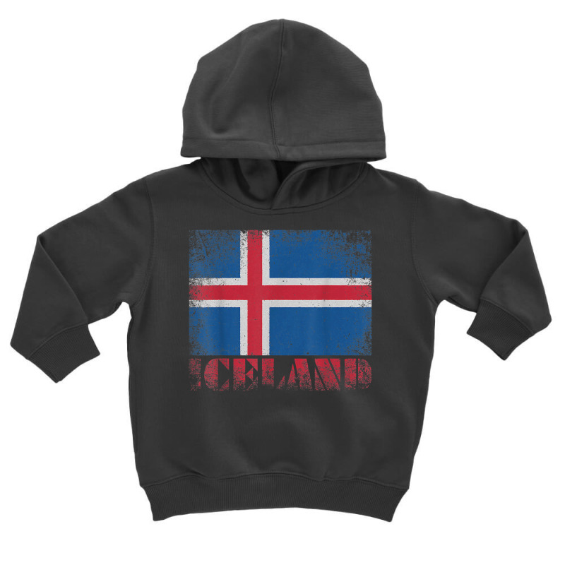 Icelandic Iceland Flag Shirt Vintage Country Distressed Gift T Shirt Toddler Hoodie by yodishsaraveks | Artistshot