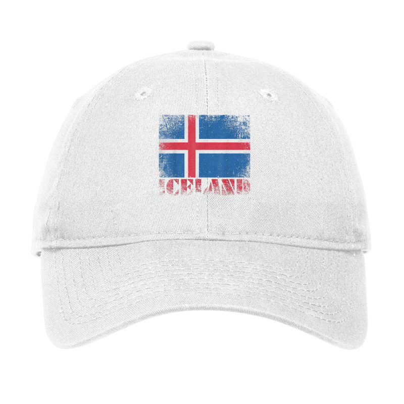 Icelandic Iceland Flag Shirt Vintage Country Distressed Gift T Shirt Adjustable Cap by yodishsaraveks | Artistshot