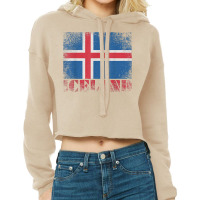 Icelandic Iceland Flag Shirt Vintage Country Distressed Gift T Shirt Cropped Hoodie | Artistshot