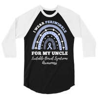 I Wear Periwinkle For My Uncle Ibs Irritable Bowel Syndrome T Shirt 3/4 Sleeve Shirt | Artistshot