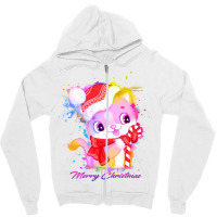 Merry Christmas Cat Zipper Hoodie | Artistshot