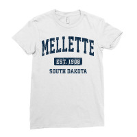 Mellette South Dakota Sd Vintage Athletic Sports Design T Shirt Ladies Fitted T-shirt | Artistshot