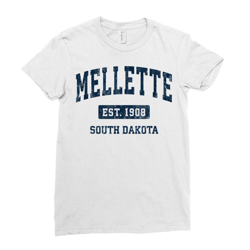 Mellette South Dakota Sd Vintage Athletic Sports Design T Shirt Ladies Fitted T-Shirt by yodishsaraveks | Artistshot