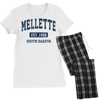 Mellette South Dakota Sd Vintage Athletic Sports Design T Shirt Women's Pajamas Set | Artistshot