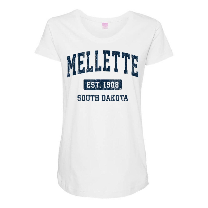 Mellette South Dakota Sd Vintage Athletic Sports Design T Shirt Maternity Scoop Neck T-shirt by yodishsaraveks | Artistshot