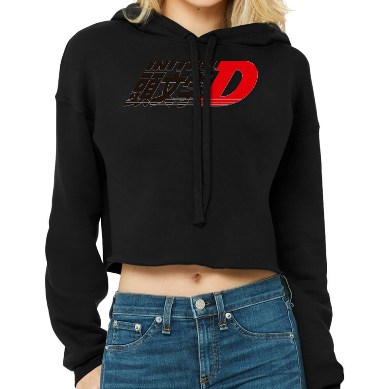 Initial D Cropped Hoodie by johnHarlow | Artistshot