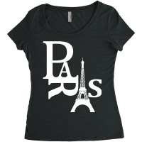 I Love Paris   Eiffel Tower   France Hoodie Sweatshirt Pullover Hoodie Women's Triblend Scoop T-shirt | Artistshot