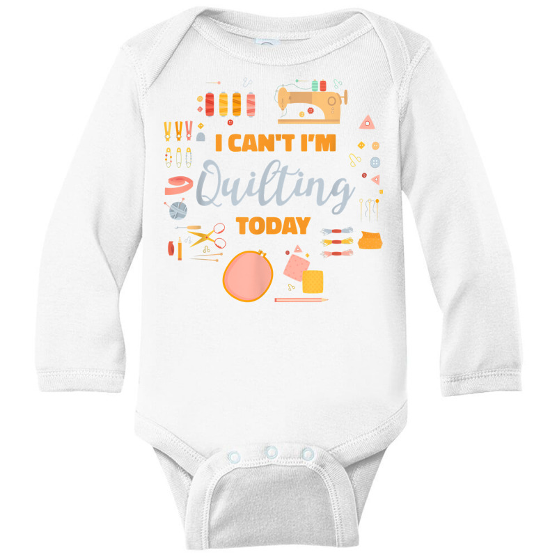 Quilting Today Quilter Sewing Machine Fabric Quilt Tools T Shirt Long Sleeve Baby Bodysuit | Artistshot