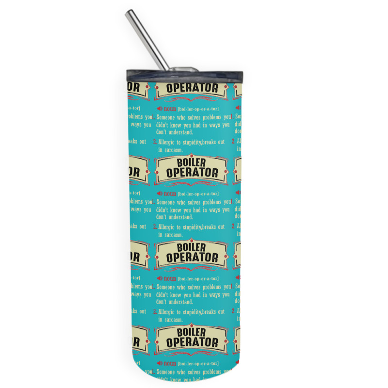 Boiler Operator Dictionary Term Sarcastic Skinny Tumbler | Artistshot