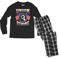 Union Strong Pro Union Worker  Labor Protest T Shirt T Shirt Men's Long Sleeve Pajama Set | Artistshot