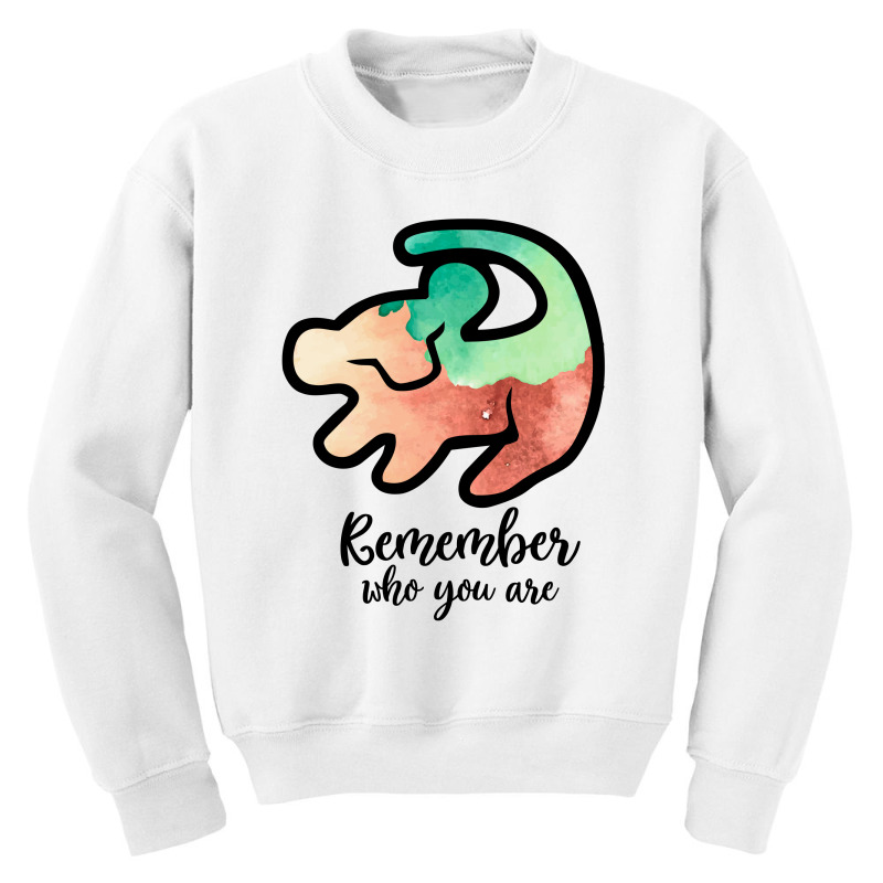 Simba Remember Who You Are For Light Youth Sweatshirt by autlu2024 | Artistshot